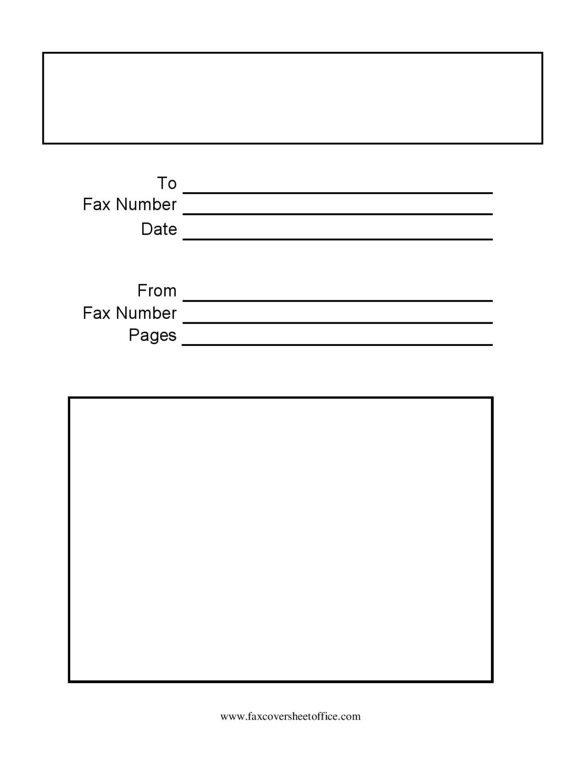 Free Blank Fax Cover Sheet Printable PDF Template