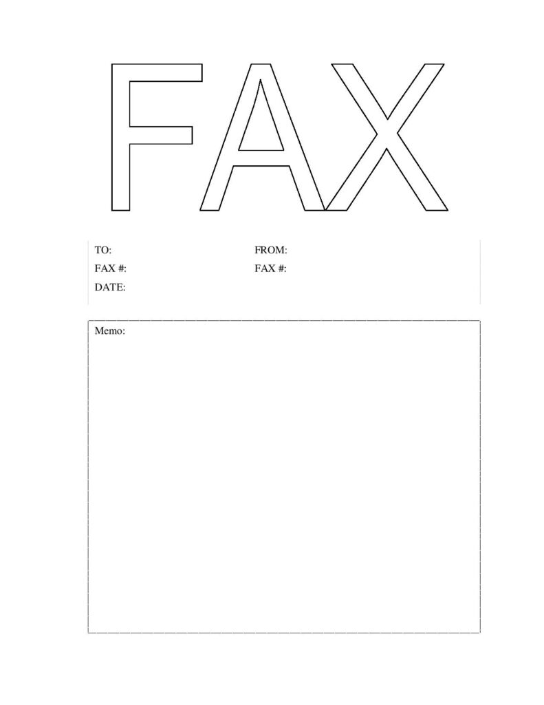 Generic Fax Cover Sheet Printable