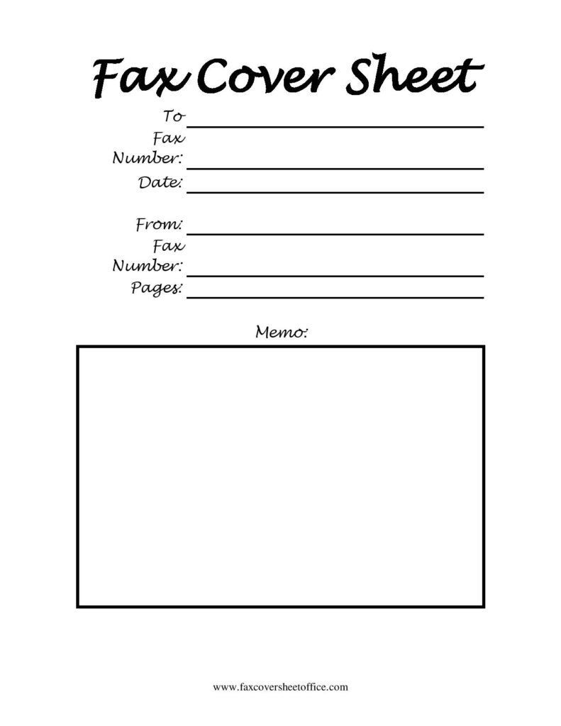 Handwriting Fax Cover Sheet PDF