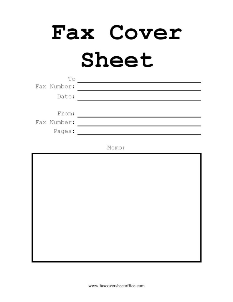 Printable Handwriting Fax Cover Sheet