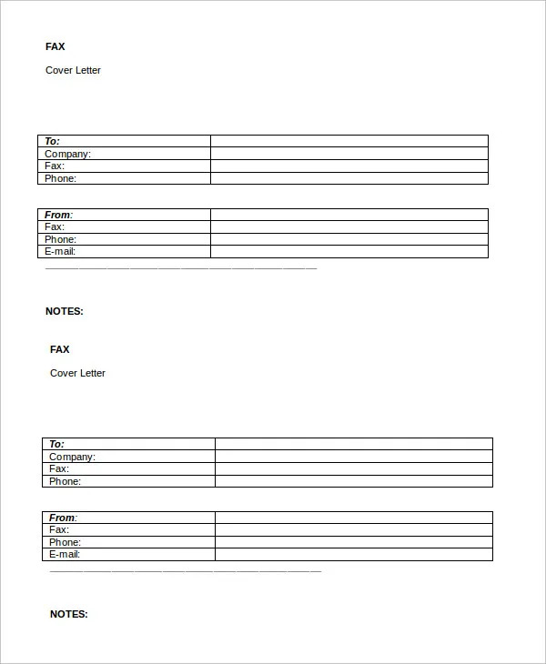 Free Fax Cover Sheet Word