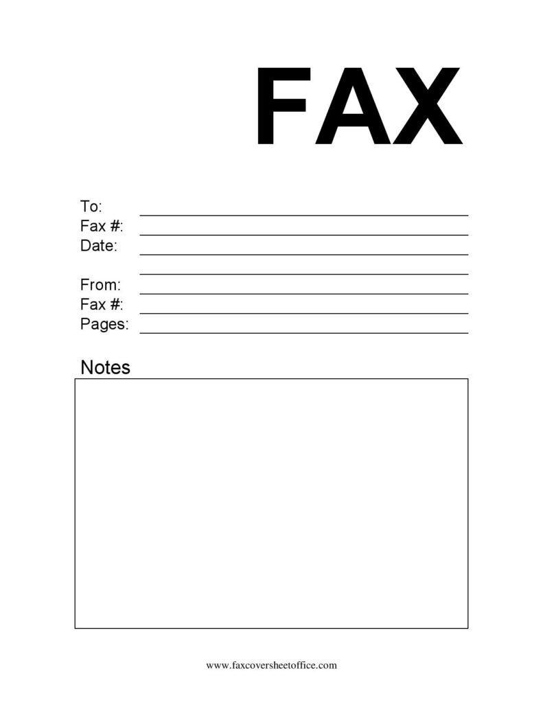 Fax Cover Sheet Template Word