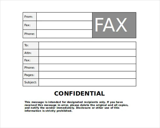 Fax Cover Sheets Free Printable
