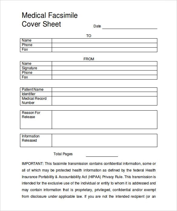 Fax Cover Sheet With Disclaimer