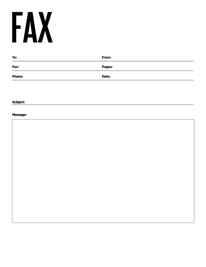 Printable UPS Fax Cover Sheet