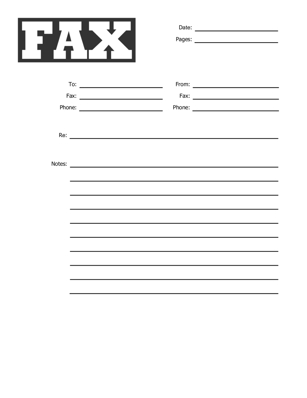 Printable UPS Fax Cover Sheet PDF Template